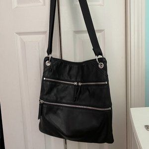 Margot Genuine Leather Black Crossbody Bag